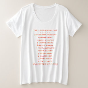 12 JOURS LYRICS T-shirt Femme Plus Taille