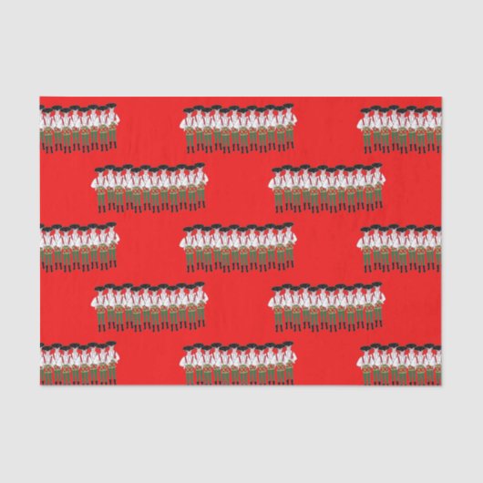 12 kerstdagen 12 Drummers Drummen Tissuepapier (Voorkant)