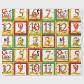 12 kerstdagen cadeaupapier (Vlak)