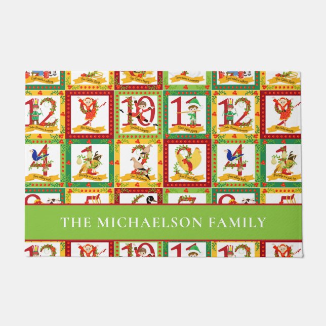 12 kerstdagen deurmat (Voorkant)