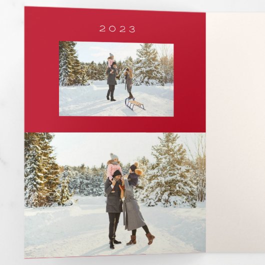 12 kerstdagen drieluik wenskaart (Binnenzijde eerst)