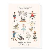 12 kerstdagen feestdagen kaart