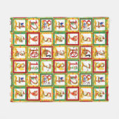 12 kerstdagen fleece deken (Voorkant (Horizontaal))