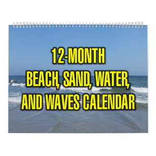 12-Maandelijkse Strand, Zand, Water, En Golven Kalender