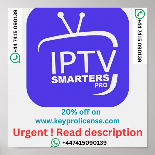 12 maanden abonnement voor IPTV keyprolicense.com Poster (Voorkant)