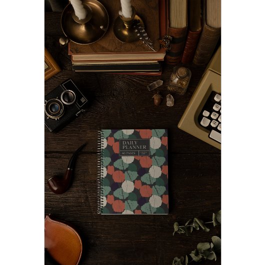 12 maanden Abstracte penseelstreek dagelijks Planner