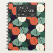 12 maanden Abstracte penseelstreek dagelijks Planner (Voorkant)