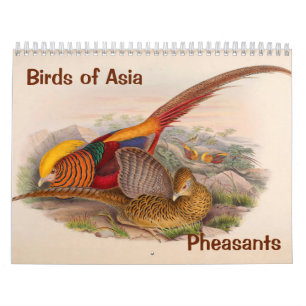 12 maanden Aziatische vogels: Fheasantia 2017 Kalender