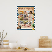 12 maanden eerste jaar fotocollage poster (Keuken)