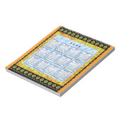 12 maanden Engelse kalender van het jaar 2025 Notitieblok (Gedraaid)