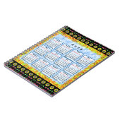 12 maanden Engelse kalender van het jaar 2025 Notitieboek (Linkerzijde)