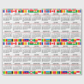 12 maanden kalender van het jaar 2025 cadeaupapier (Vlak)