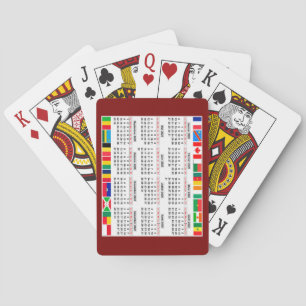 12 maanden kalender van het jaar 2025 pokerkaarten