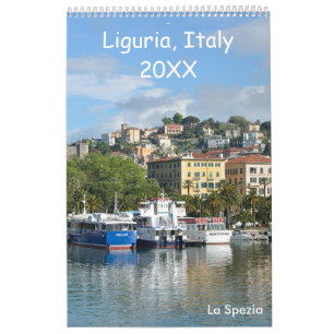 12 maanden Ligurië, Italië Kalender