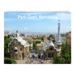 12 maanden Park Guell, Barcelona Photo Calendar Kalender