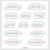 12 maanden Planner Stickers (Vel)