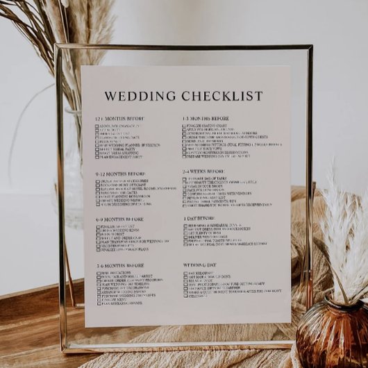 12 maanden Sage Boho Wedding Checklist