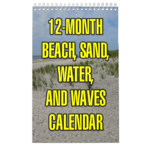 12-Maanden Strand, Zand, Water, En Golven Kalender