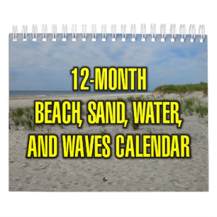 12-Maanden Strand, Zand, Water, En Golven Kalender