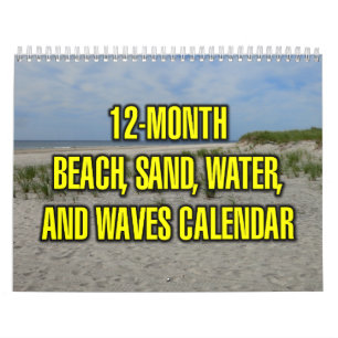 12-Maanden Strand, Zand, Water, En Golven Kalender