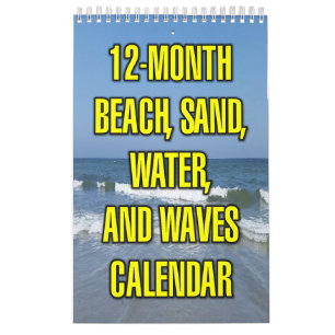 12-Maanden Strand, Zand, Water, En Golven Kalender