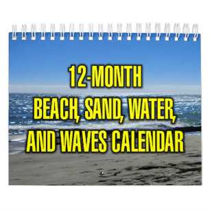 12-Maanden Strand, Zand, Water, En Golven Kalender