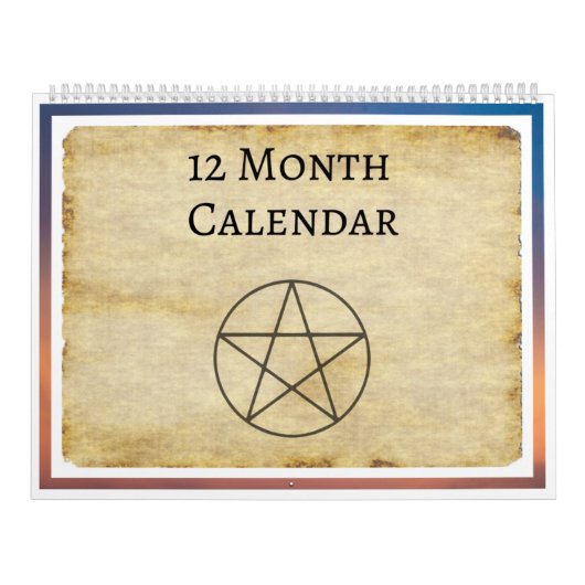 12 maanden Witchcraft Magick Wicca Magic Planner Kalender (Hoes)