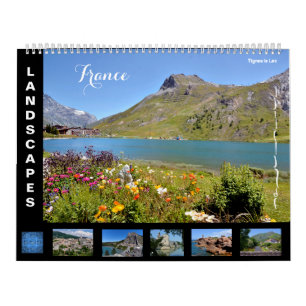 12-maandenkalender van het Franse landschap Kalender