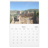 12-maands Alhambra & Generalife Wall Agenda Kalender (Mar 2026)