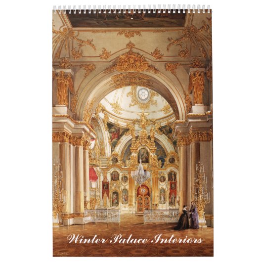 12-maands interieurs van het winterpaleis kalender (Hoes)