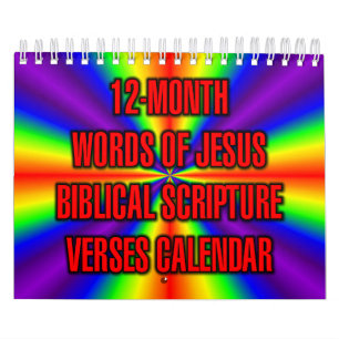 12-maands woorden van Jezus Bijbelse Schriftverzen Kalender