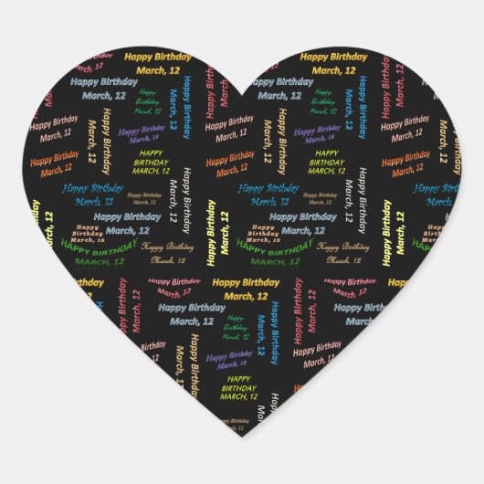 12 maart, Sticker (Voorkant)