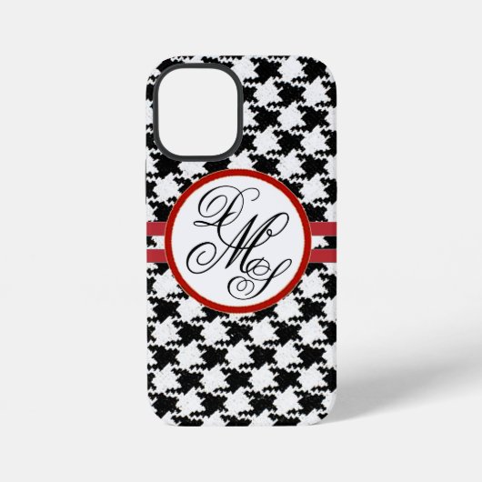 12 Mini Coque iphone Houndstooth personnalisé (Verso)