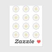 12 Mini Gold Snowflake Stickers (Vel)