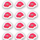 12 Mini Stickers Poppy (Recto)