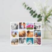 12 Modèle de Carte de Vœux Photo Grid Frame (Debout devant)