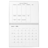 12 mois 2026 Calendrier Grocery Shopping Tracker (Mar 2026)