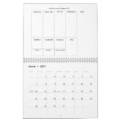 12 mois 2026 Calendrier Grocery Shopping Tracker (Mar 2027)