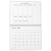 12 mois 2026 Calendrier Grocery Shopping Tracker (Jan 2027)