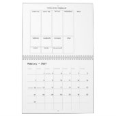 12 mois 2026 Calendrier Grocery Shopping Tracker (Feb 2027)