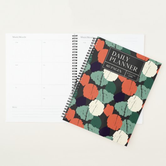 12 Mois Abstrait Brush Stroke Quotidien (Devant avec enveloppe)