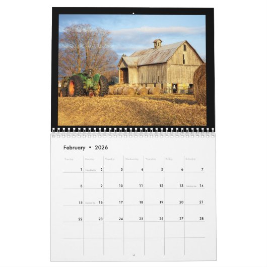 12 mois dans le calendrier central NY (Feb 2026)