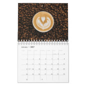 12 mois de calendrier thématique élégant pour café (Jan 2027)