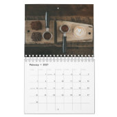 12 mois de calendrier thématique élégant pour café (Feb 2027)