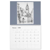 12 mois Images du calendrier de Venise (Feb 2026)