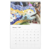 12 mois Park Guell, calendrier photo de Barcelone (Feb 2027)