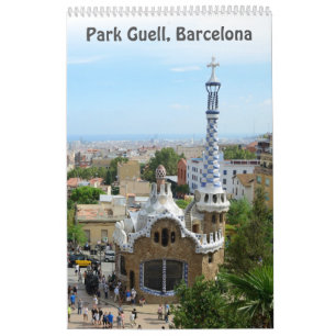 12 mois Park Guell, calendrier photo de Barcelone