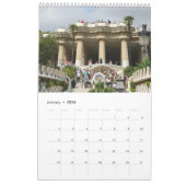 12 mois Park Guell, calendrier photo de Barcelone (Jan 2026)