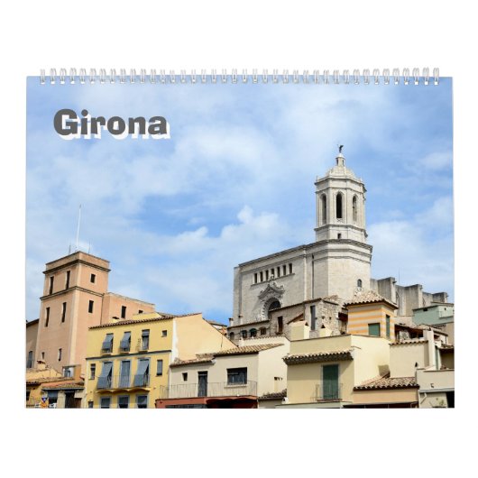 12 mois Voyage Girona mur Calendrier (Protection)