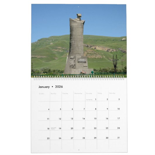 12 mois Voyage Russie : Calendrier du Caucase (Jan 2026)